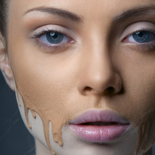 girl with melting makeup